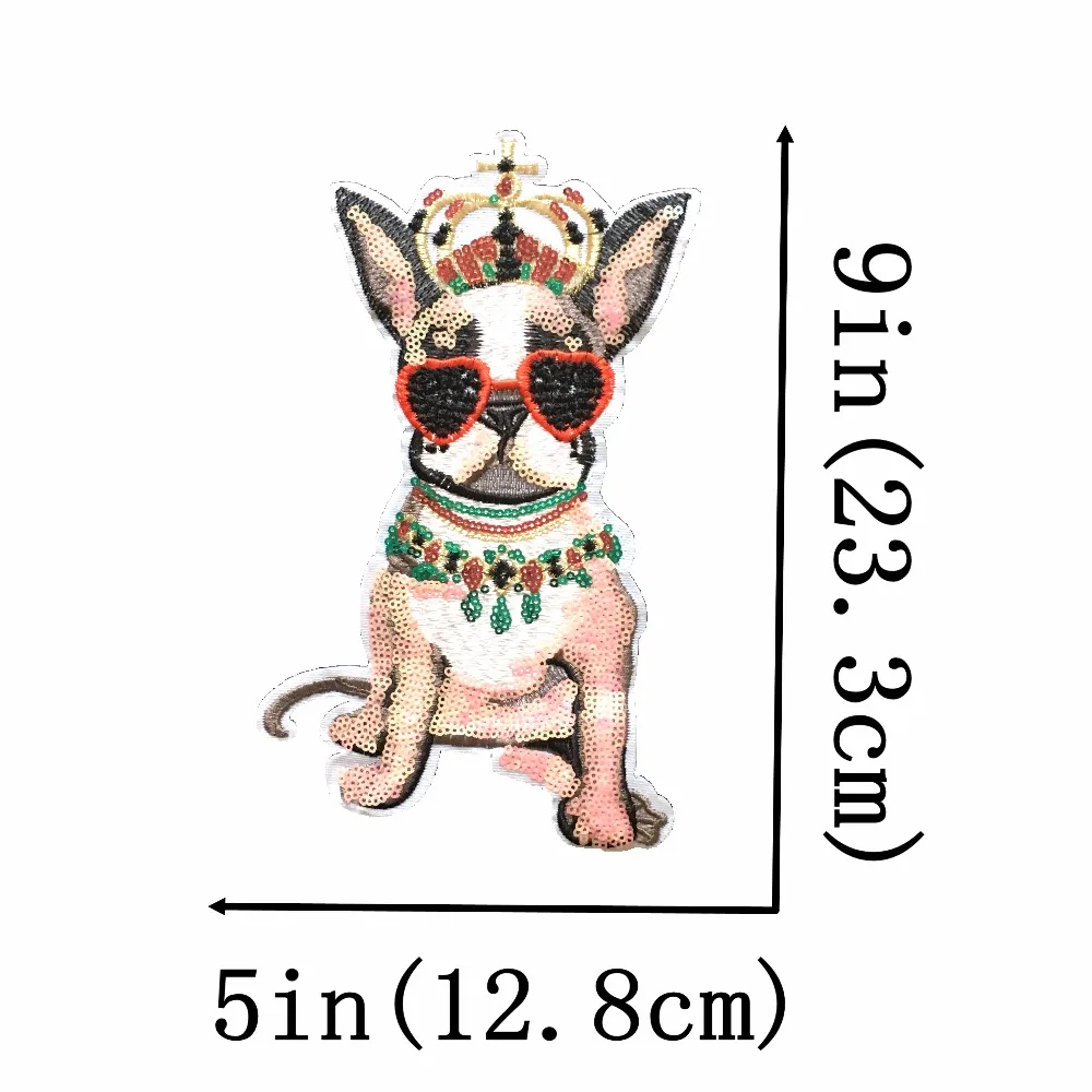Новое поступление Корона Мопс нашивки в форме собак пришивная декоративная