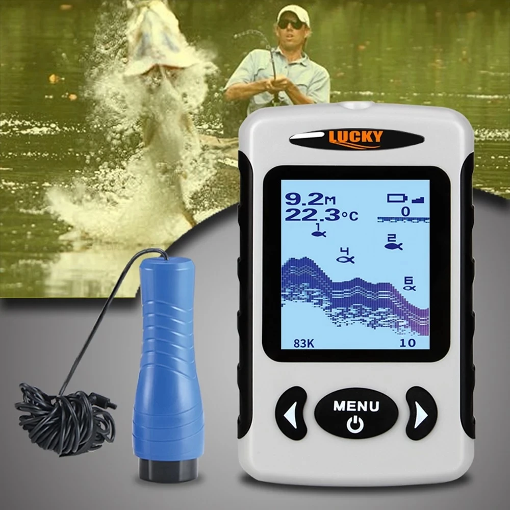 Портативный рыболокатор LUCKY FF718D Ice с ЖК дисплеем 2 кГц/83 кГц|fish detector|fish finderportable fish