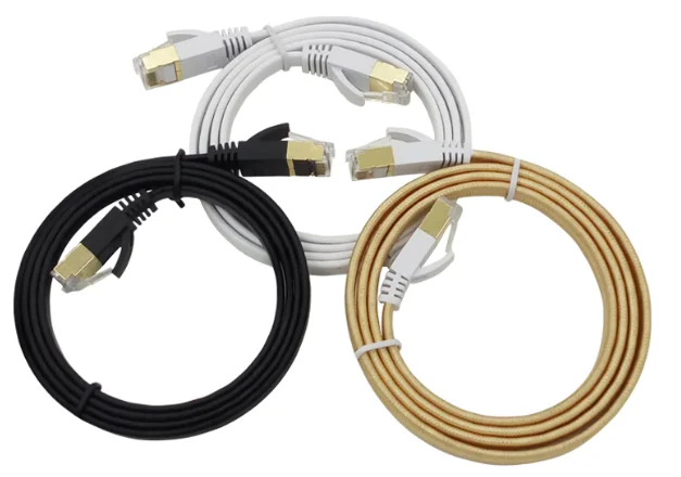 10 Гбит/с RJ45 cat7 экранированный Ethernet-Кабель плоский Интернет-кабель lan