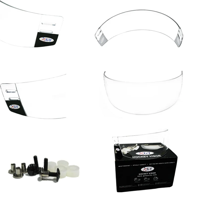 Прямая поставка с завода яркий ударопрочный прозрачный шлем для хоккея шайбой из