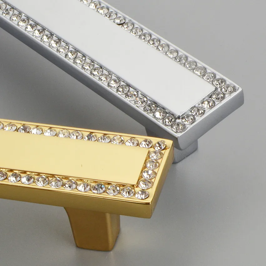 96 мм 128 современные модные Роскошные Алмазные ручки для украшения мебели виллы К9