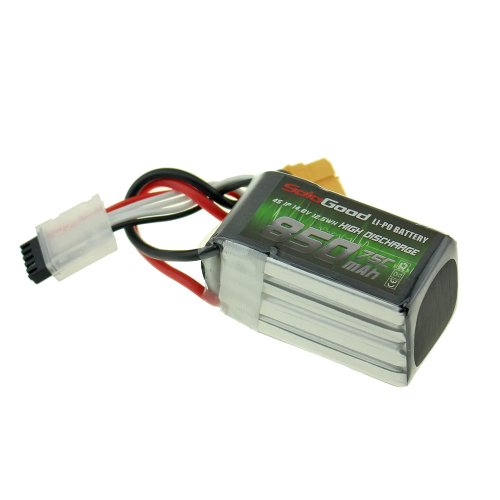 Sologood Lipo Батарея 2S 3S 4S 7,4 V 11,1 V 14,8 V 550 мА/ч, 850 мА/ч, 75C Перезаряжаемые с XT30 XT60H XT60 разъем для гоночного дрона игрушки