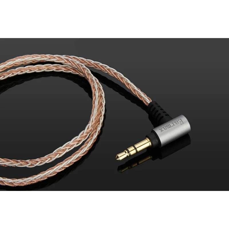 Earmax 3,5 мм HIFI кабель для наушников OCC посеребрение Обновление Аудио кабель Замена для MUC-S12SM1 MDR-1A/MSR7/1rmk2 120/180 см