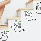 Настенные наклейки Totoro, декор для детской спальни, японские Мультяшные анимационные настенные наклейки