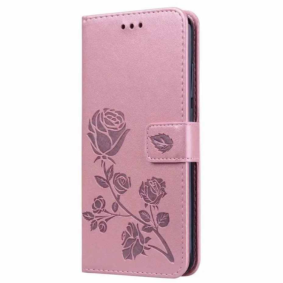 Чехол для Redmi Note 7 из искусственной кожи с откидной крышкой для Xiaomi Redmi Note 7 Pro, чехол с откидной крышкой с 3D рисунком розы для телефона Redmi 7 Note7