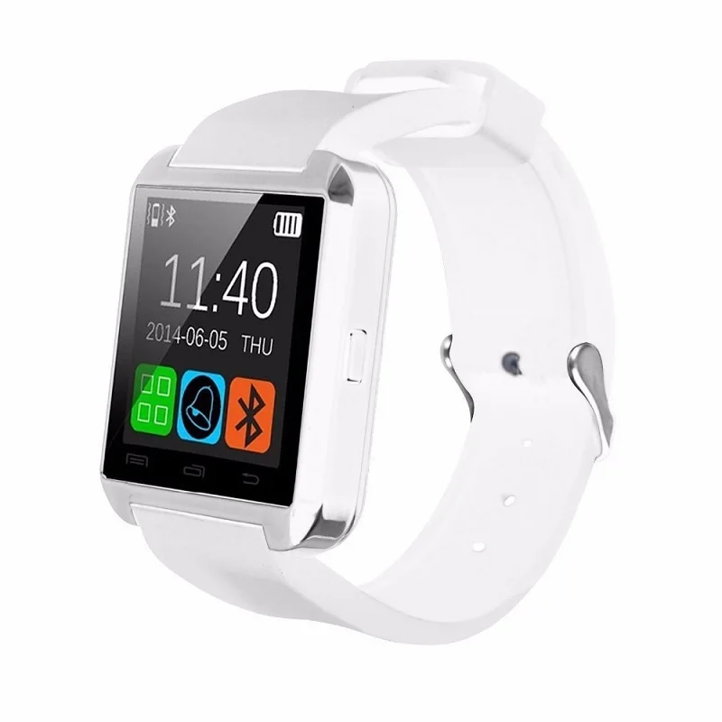 white Stepfly Bluetooth часы U8 для IOS IPhone 4/5S/6 samsung S4/Note 3 htc Android/IOS телефон смарт часы GT08 DZ09 - Цвет: white