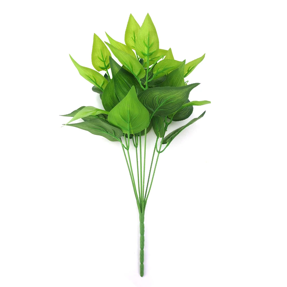Светло-зеленый Дом бонсай дерево зелень домашний сад DIY Декор искусственная листва трава пластиковые цветы искусственные листья зеленые растения миниатюры - Цвет: Светло-зеленый