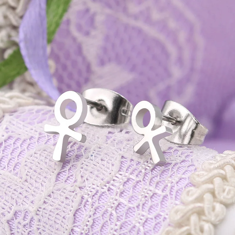 Романтичные маленькие серьги гвоздики из нержавеющей стали