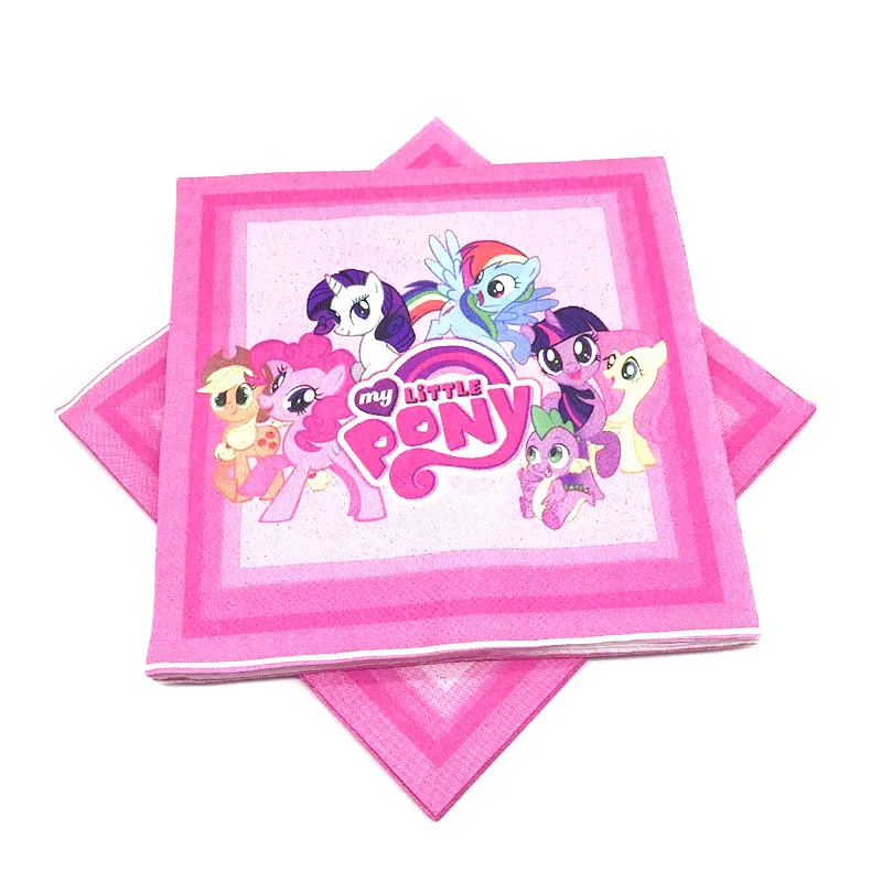 51 шт./лот My Little Pony тематическая вечеринка на день рождения украшения одноразовые бумажные чашки пластины салфетка флаг Скатерть вечерние принадлежности наборы