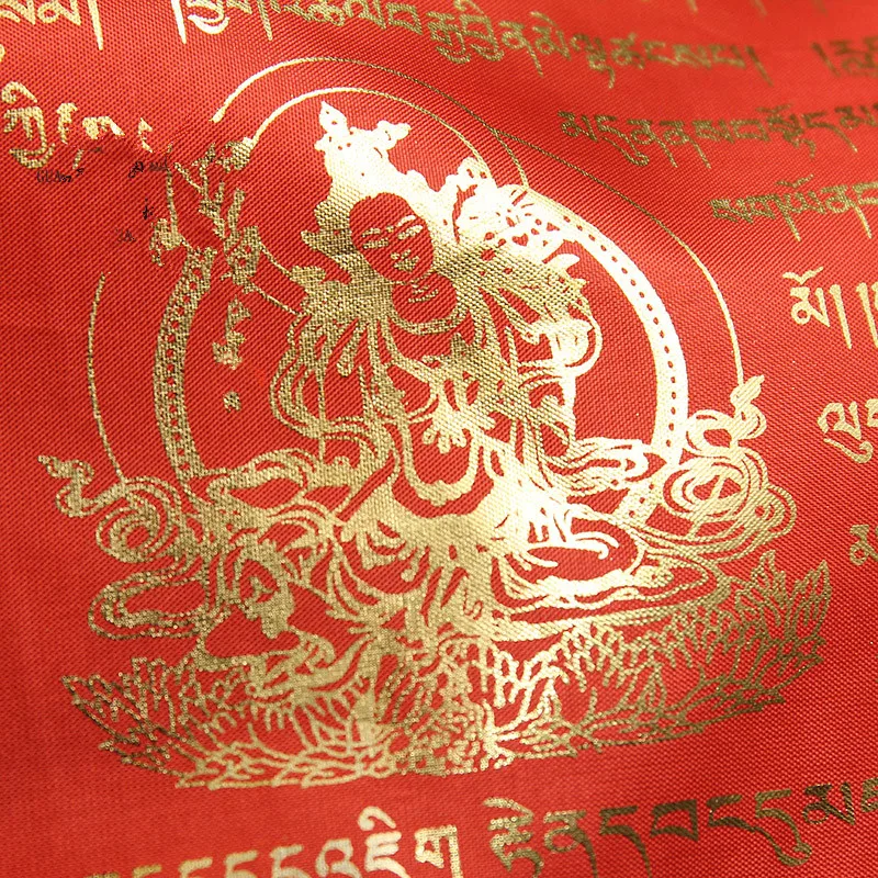 Tibet Shining Golden Words 21 Tara Buddhist Scripture Flags Delicate Printing Colorful Silk Prayer with 4 Colors Flag | Дом и сад
