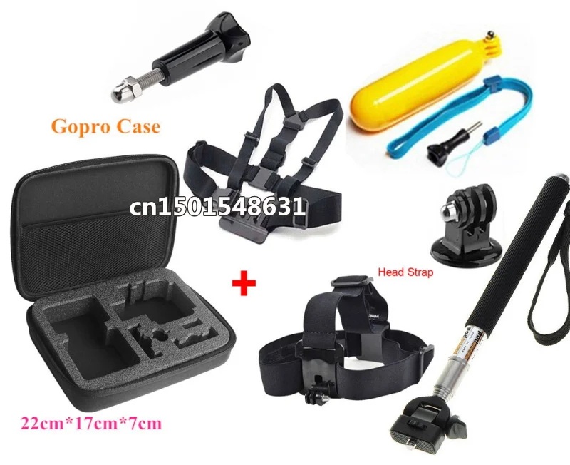 Регулируемый ремень на голову/грудь + монопод плавучий для камеры GOPRO аксессуары