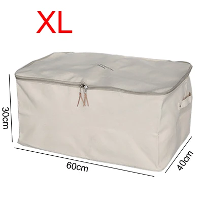 XL Одежда из полотна, стеганая сумка для хранения, органайзер для одежды, Большая вместительная сумка для хранения белья, домашняя организация - Цвет: XL