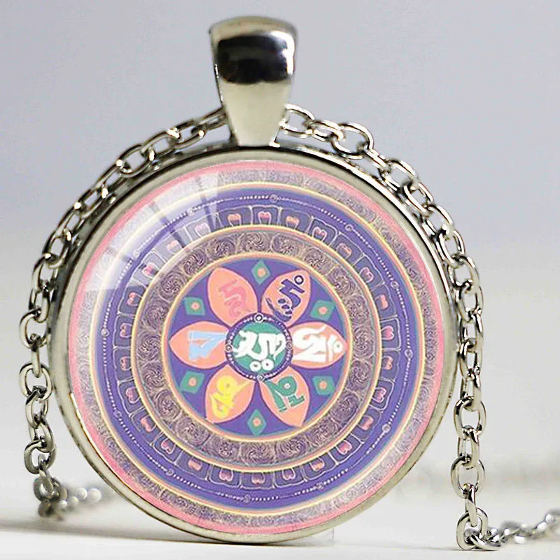 Модное винтажное ожерелье Ом индийские украшения для йоги Мандала медитации