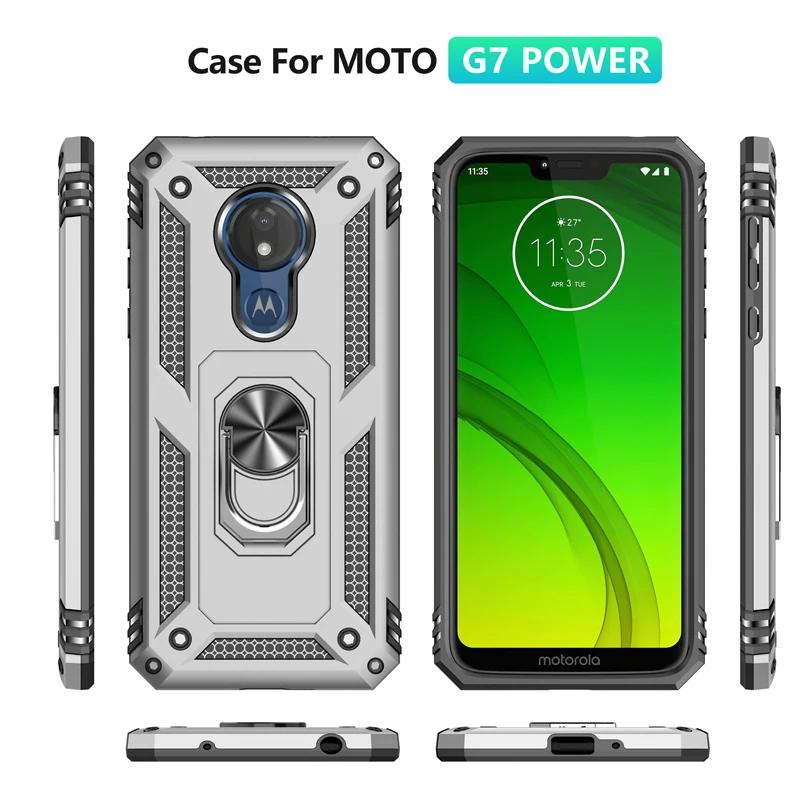 Роскошный чехол для телефона Motolola MOTO G7 Power с магнитным кольцом-держателем