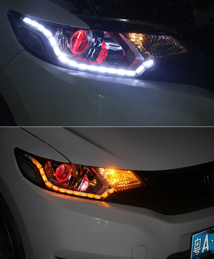 Светодиодные Автомобильные фары с украшением в виде кристаллов слеза света drl