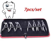 7pcs stainless steel dental forceps childrens tooth extraction forcep pliers kit orthodontic dental lab instruments tools