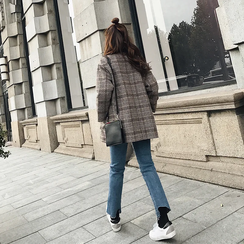 Новые модные женские профессиональные темпераментные простые высококачественные блейзеры удобные винтажные элегантные толстые теплые трендовые пиджаки