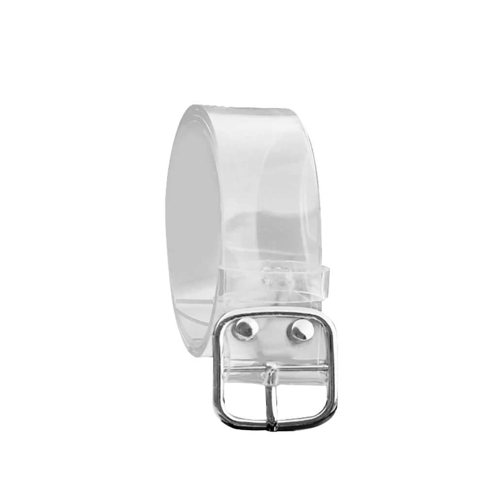 Heart Belts For Women Resin Cute Transparent Belt Jeans Dress Waist Strap Pin Buckle Harajuku Ladies Round PVC Clear Belts