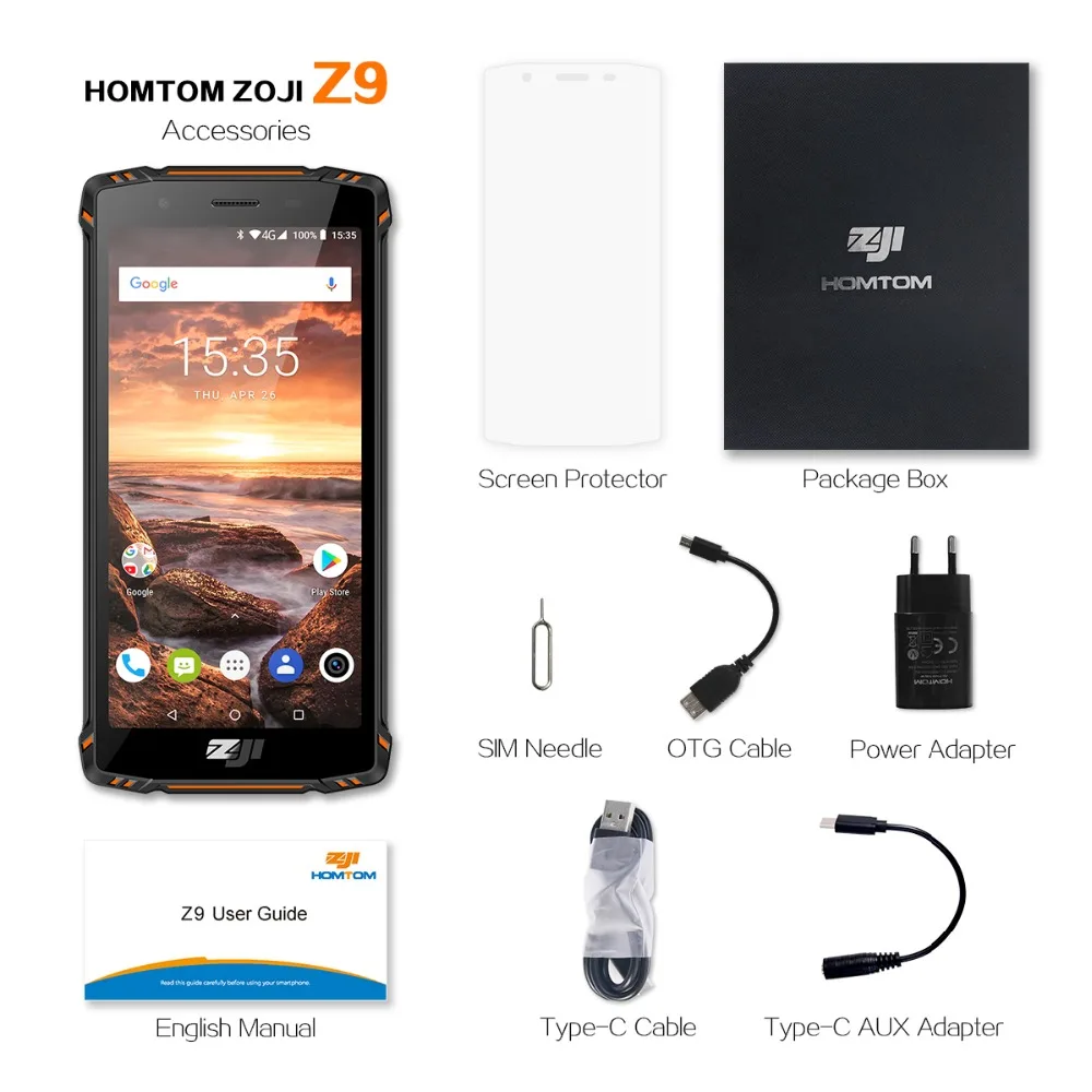 Глобальная версия HOMTOM ZOJI Z9 6 ГБ 64 Гб ОЗУ IP68 5500 мАч водонепроницаемый мобильный