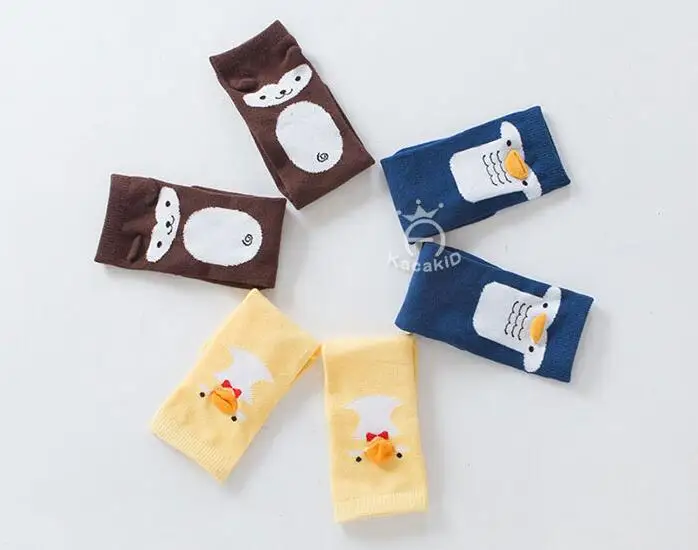 Хлопковые носки унисекс для малышей нескользящие до колена маленьких мальчиков