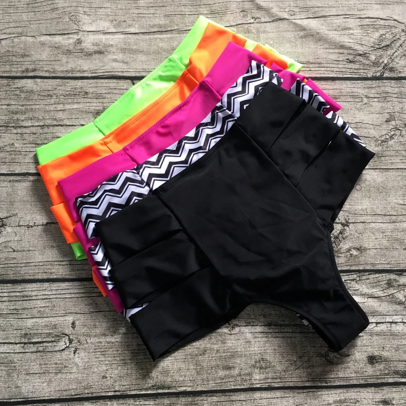 S-XL, высокая талия, женские бикини, шорты,, Elactic, женские плавки, 5 цветов, купальный костюм, пляжная одежда, стринги, шорты