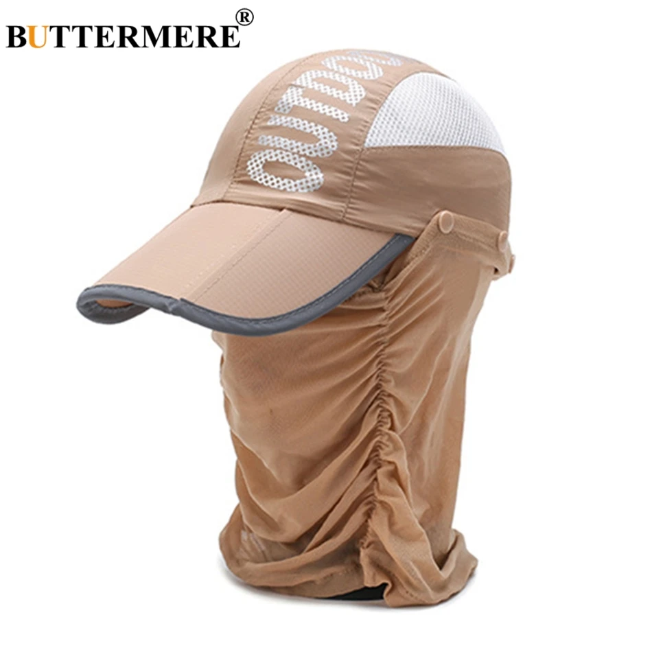 BUTTERMERE, бейсболка с длинными полями, мужская, темно-синяя, дышащая, Snapback, шапки, женские, с принтом, складная, летняя, для кемпинга, защита лица, Солнцезащитная шляпа