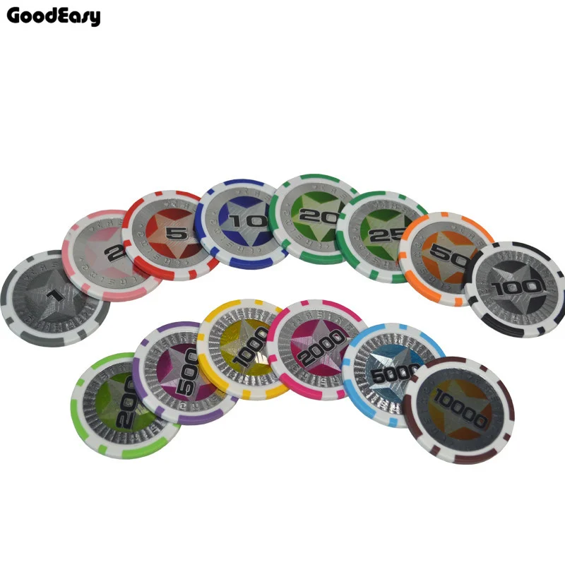 Покерные чипы для казино Техасского холдема ABS декоративная наклейка в виде