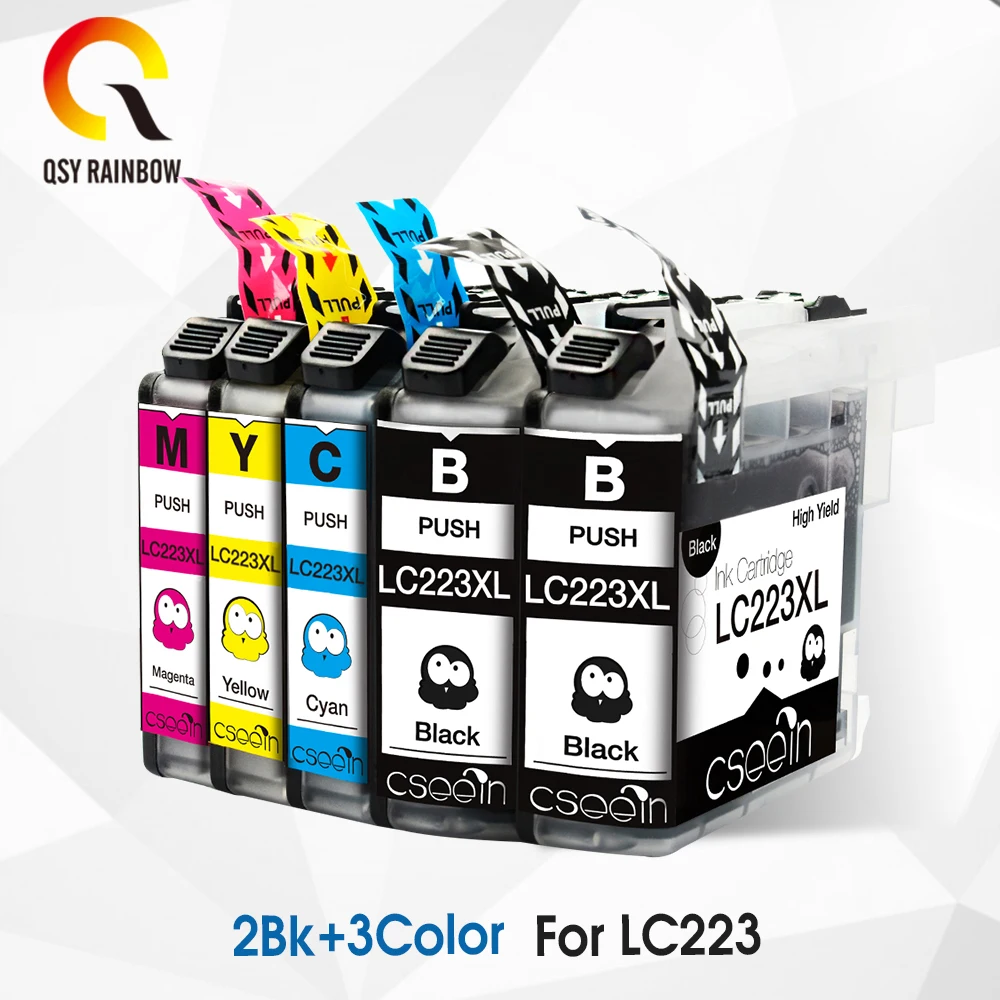 5 шт. совместимый чернильный картридж для принтера Brother LC223 lc 223 MFC J5620DW J4620DW J4625DW J5625DW