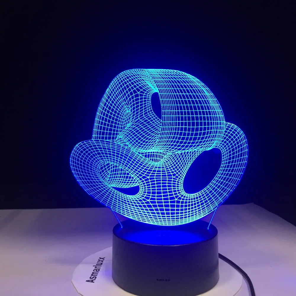 Креативная 3D лампа светодиодный ночник абстрактная графика акриловые лампы