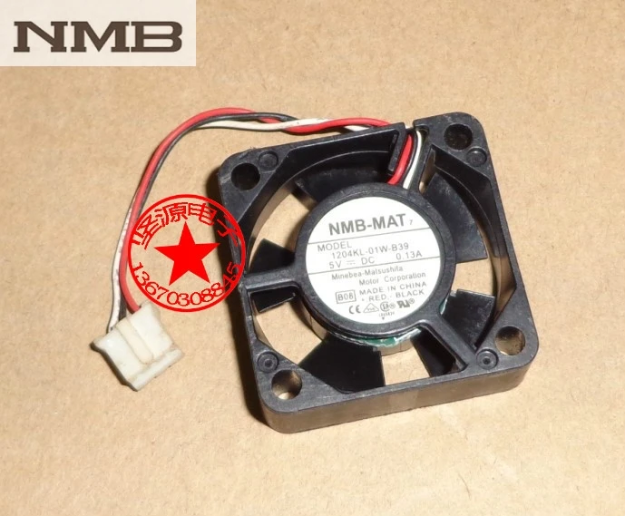 Оригинальный вентилятор охлаждения для NMB 3010 30 мм 3 см 1204KL 01W B39 DC 5 В 0.13A провода HDD|hdd