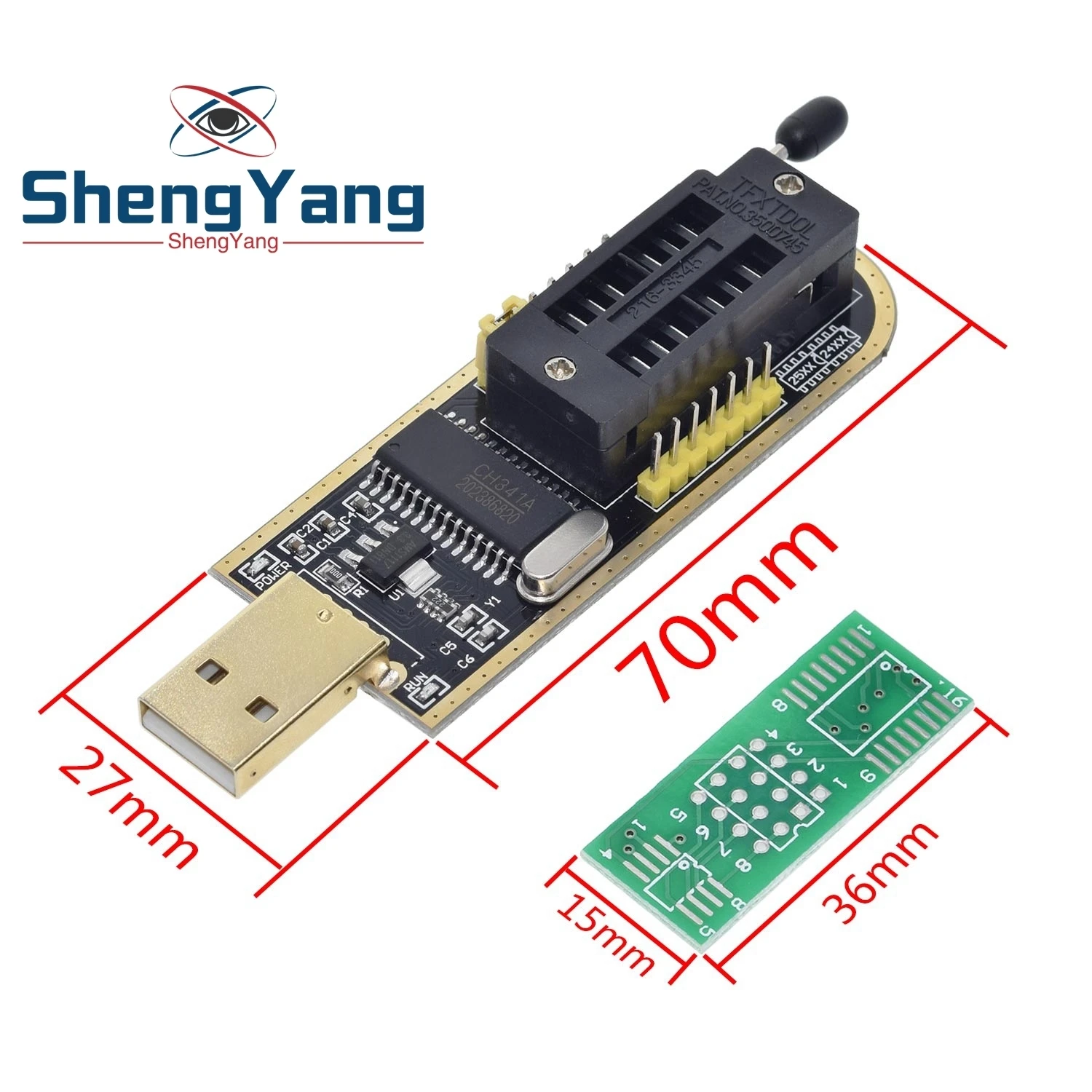 USB программатор CH341A 24 25 серия EEPROM модуль программатора с флэш BIOS зажим SOIC8 SOP8 для