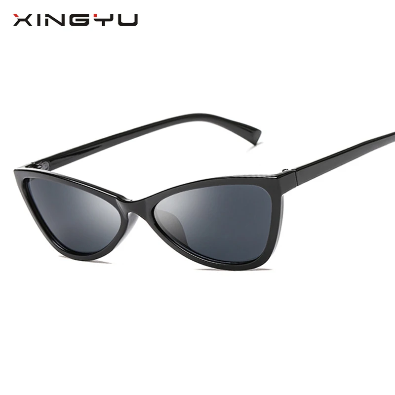 Xingyu 2018 Ретро Cat Eye Солнцезащитные очки для женщин Для украшения черный леопард