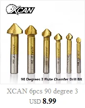 XCAN 6 шт HSS комбинированный центр сверла 60 градусов зенковки угловой Набор бит 1,0 мм 1,5 мм 2,0 мм 2,5 мм 3,5 мм 5 мм сверло по металлу