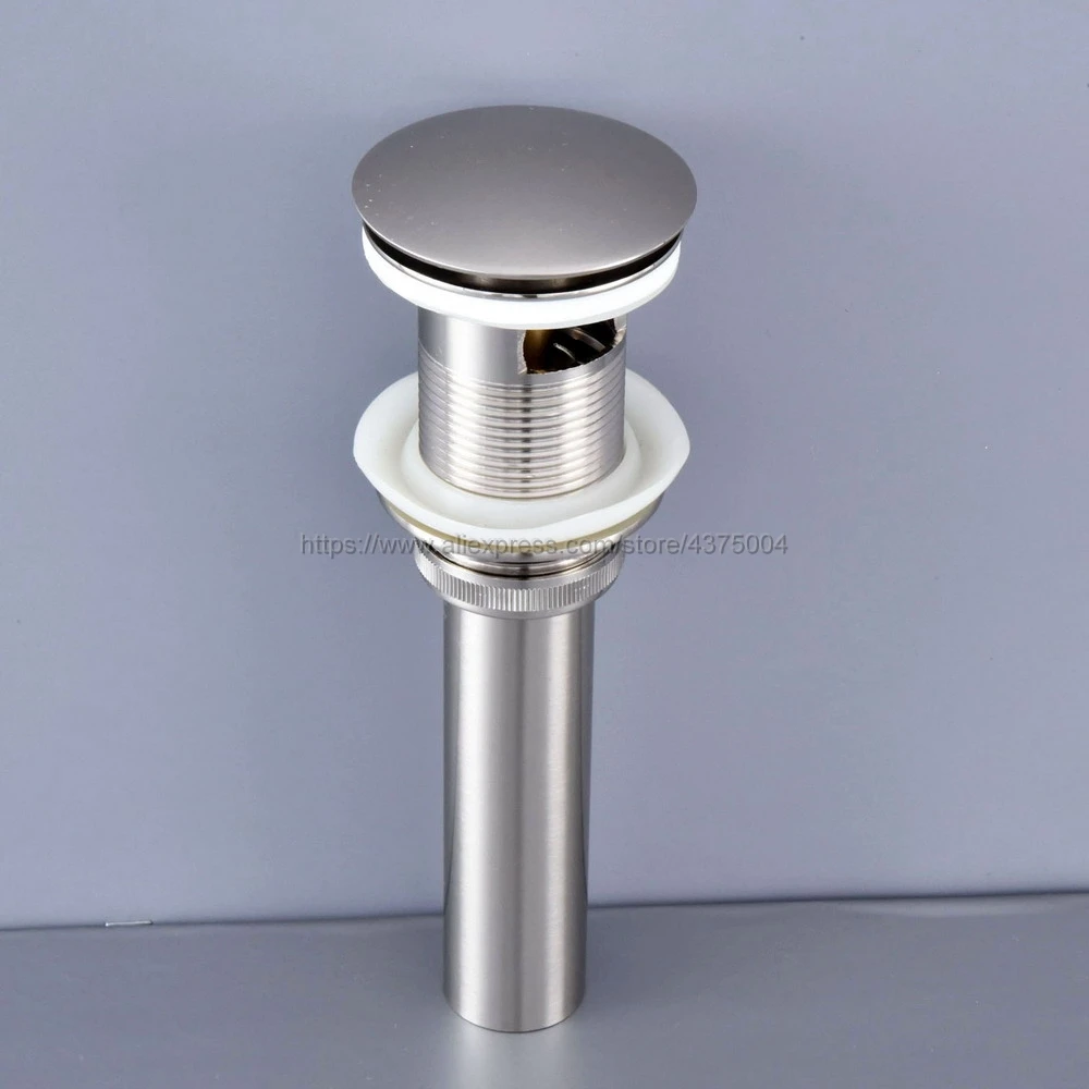 Bathroom Basin Faucet Sink Pop Up Drain Overflow Brushed Nickel bathroom parts faucet accessories Brand New Nsd071 | Обустройство