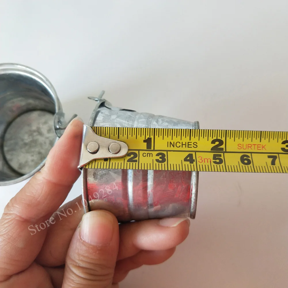 50 шт./лот D5.5xH4CM Металлический Мини ведро для семян деревенский горшок присосок