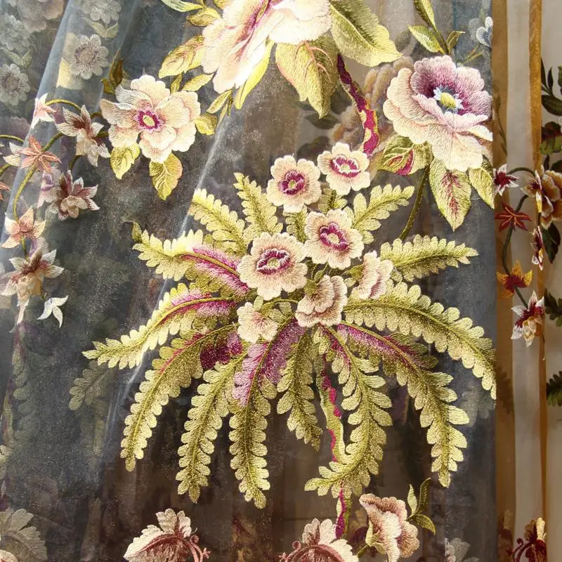 Drapery 3D s Flowers eyelet decoration Can be sheet curtain decorations have velvet valance rope &amp wall hook drapes curtains | Дом и сад