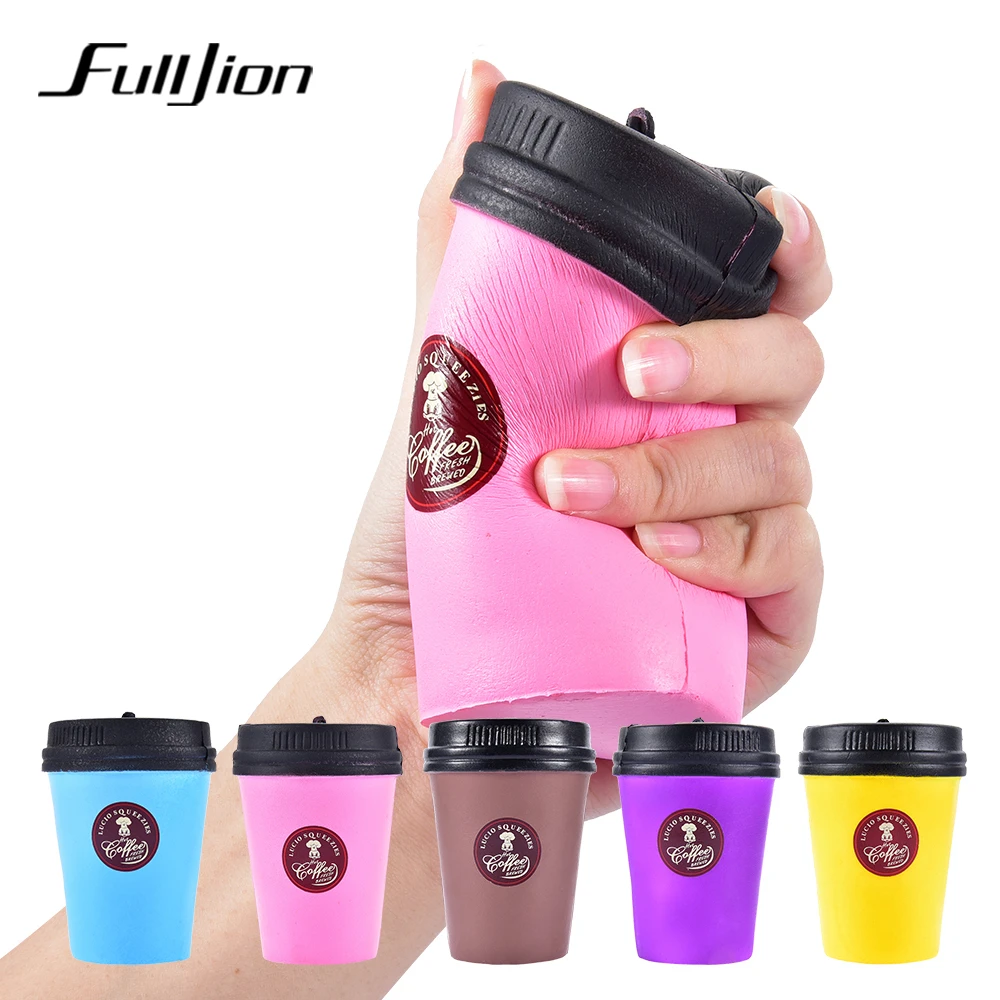 Fulljion Squishy медленный рост кофейная чашка Squishe Jumbo Squisy розыгрыши стресс рельеф