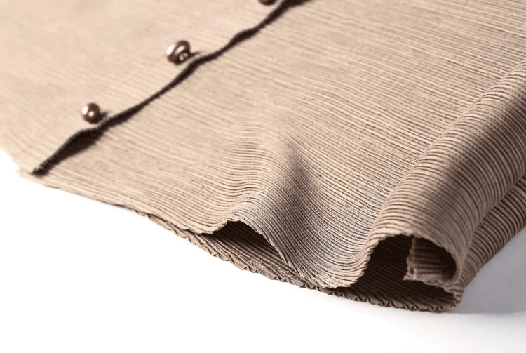 Changpleat, дизайнерское Женское пальто с бусинами, плиссированное,, летнее, свободное, тонкое, одноцветное, с рукавом 3/4, короткая женская куртка размера плюс, верхняя одежда