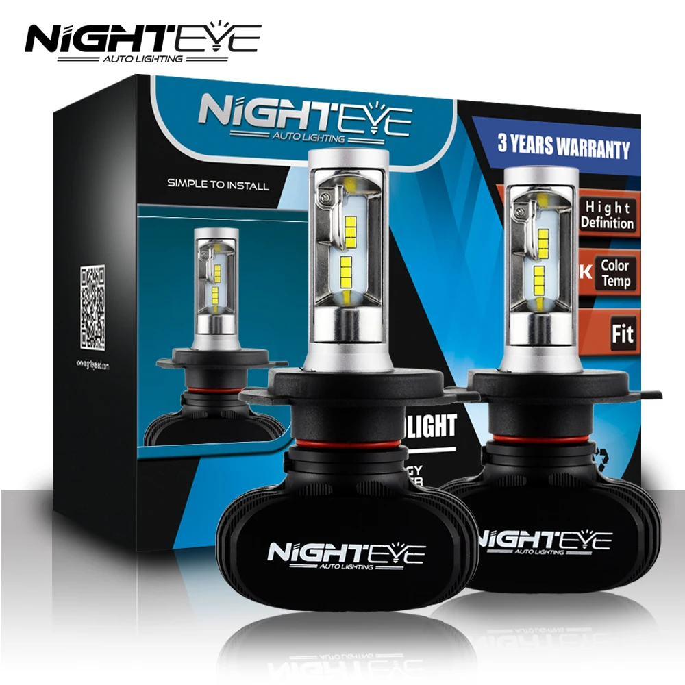 NIGHTEYE H4/9003 Автомобильный светодиодный свет 50 Вт комплект 8000lm 6500 K 12 V Светодиодный