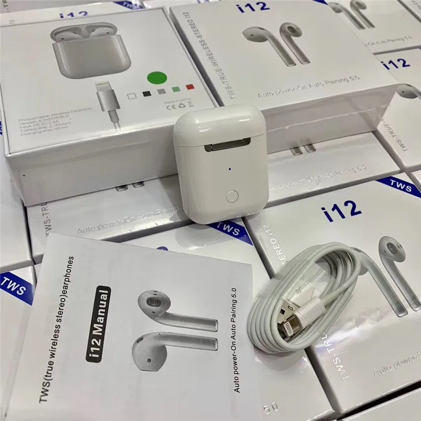 I12 TWS Bluetooth наушники мини pods беспроводной 5 0 3D объемный звук сенсорное управление