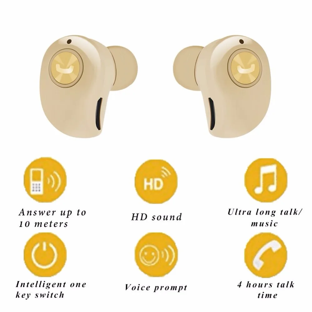 Мини bluetooth наушники мини Невидимый портативный беспроводной стерео наушник