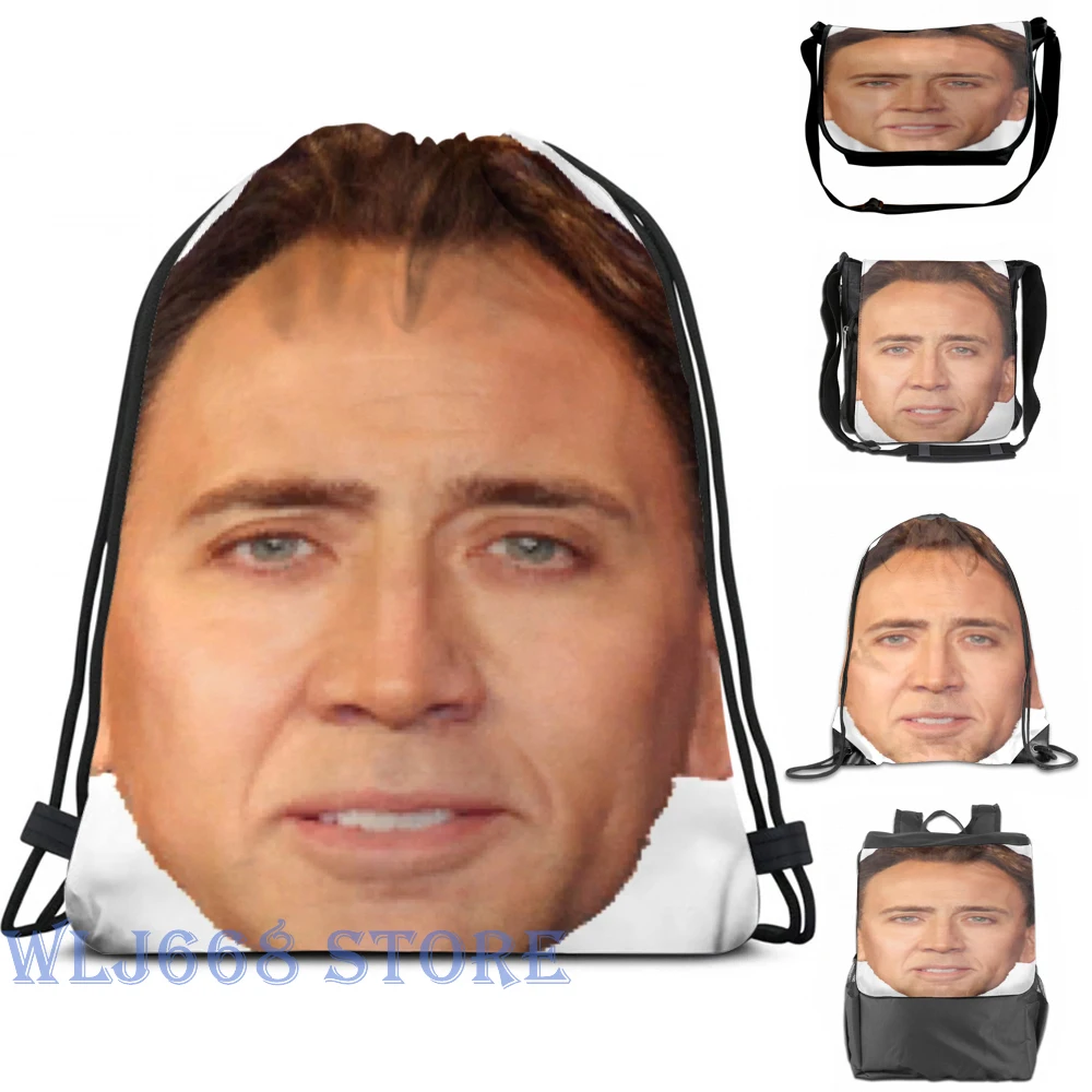 Наплечные сумки с забавным графическим принтом женский рюкзак Nicola Cage (6) одним