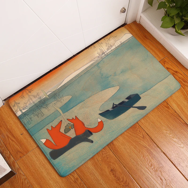 Comwarm 40*60 см фланелевые мягкие цветные ковры милый мультфильм катание на лодках