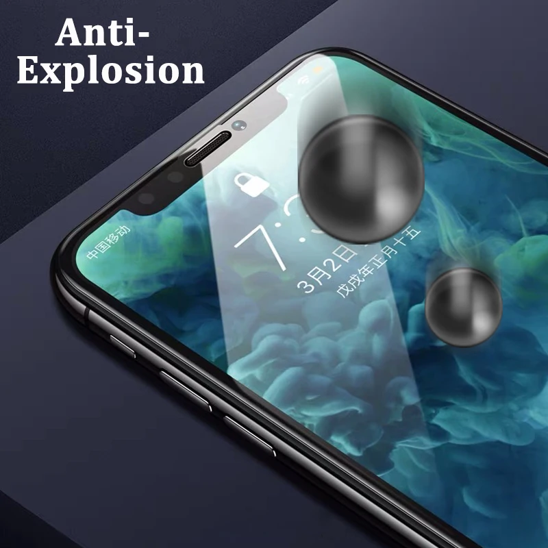 Закаленное стекло 10D с полным покрытием для iphone x Защитная пленка экрана APhone Aifon xs
