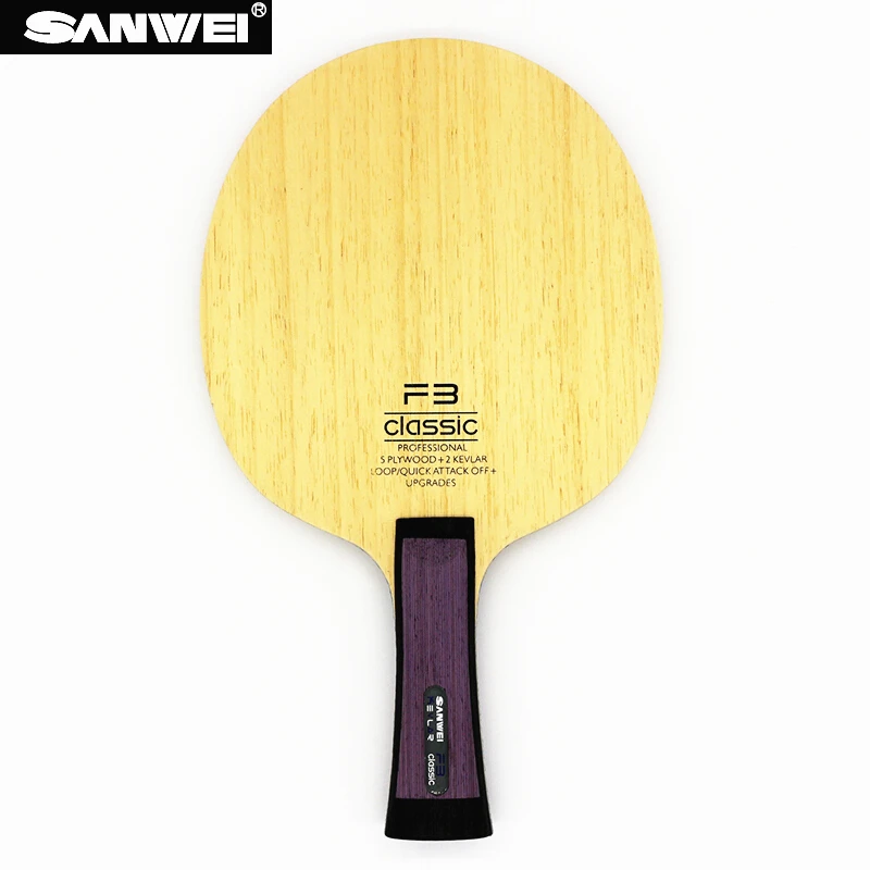 Sanwei F3 Classic Table tennis blade 5 plywood+ 2 kevlar quick attack loop professional OFF+ ping pong racket bat paddle