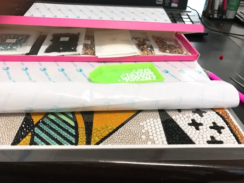 DIY Алмазная картина крестиком набор для покера в мультяшном стиле King Crafts круглая