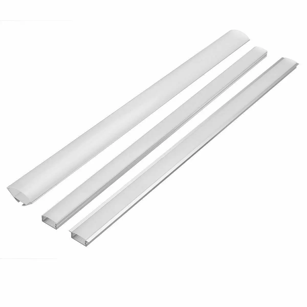 50cm U YW V Shape Aluminum Channel Holder For Bar Under Cabinet Led Rigid Light Lamp Profile Clips Strip Cover With 2 Buckle |
