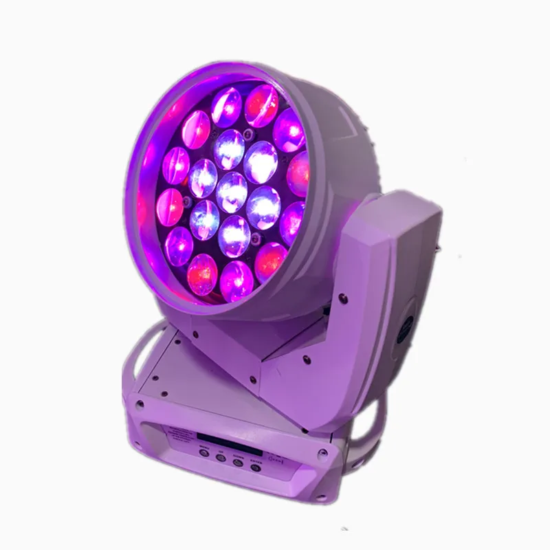 

White shell 19x12W full color 4 in 1 rgbw led moving head zoom wash dmx dj light for disco bar power con connect