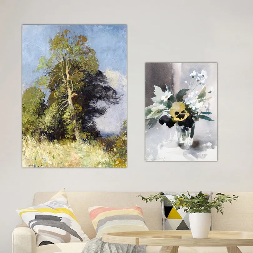 Home Decoration Print Canvas Art Wall Pictures Poster Printings Paintings British Edward Seago Flowers | Дом и сад