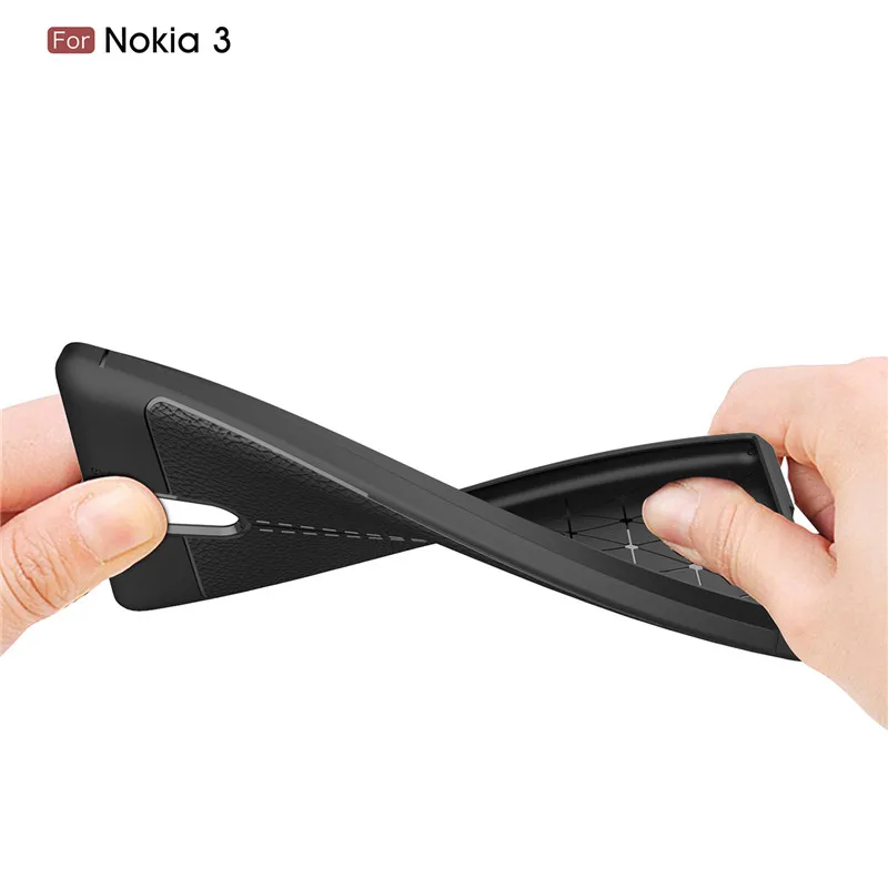 Luxury Soft Cases For Nokia 3 Full Cover Carbon Fiber Smartphone Case Dual SIM TA-1020 TA-1032 Celular Coque |